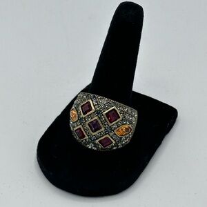 Heidi Daus Bombay Statement Cocktail Jewel-Toned Size 10 NIB Ring